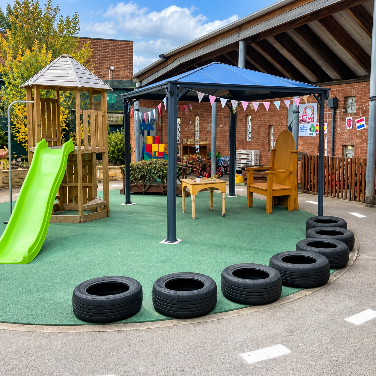 Outdoor play area at Tiny Toez Cannock Chase